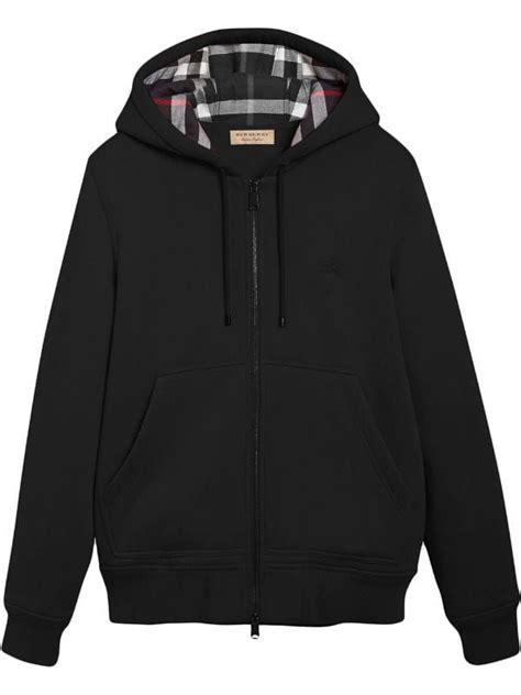 burberry men jacket black checkered zip up|black burberry hoodie.